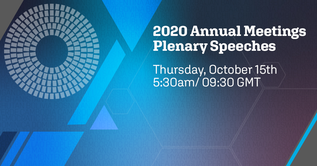 2020 Annual Meetings Plenary Speeches